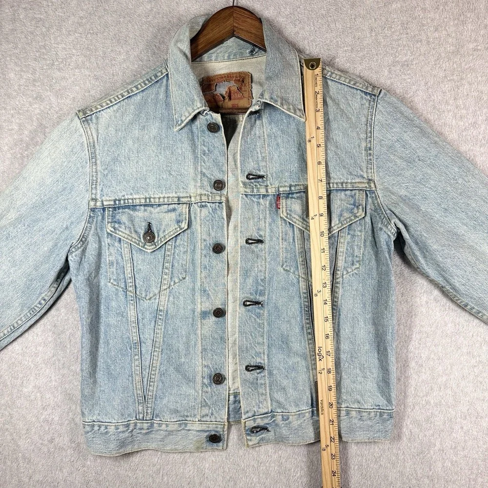 Vintage Levi's Big E Denim Jacket Lot 71557 Adult 38 Japanese Denim Distressed‎